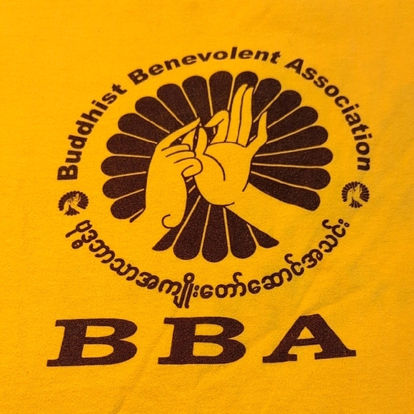 Tops - Yellow Buddhist Benevolent Association T-Shirt. Child Size XL or Women S Oregon